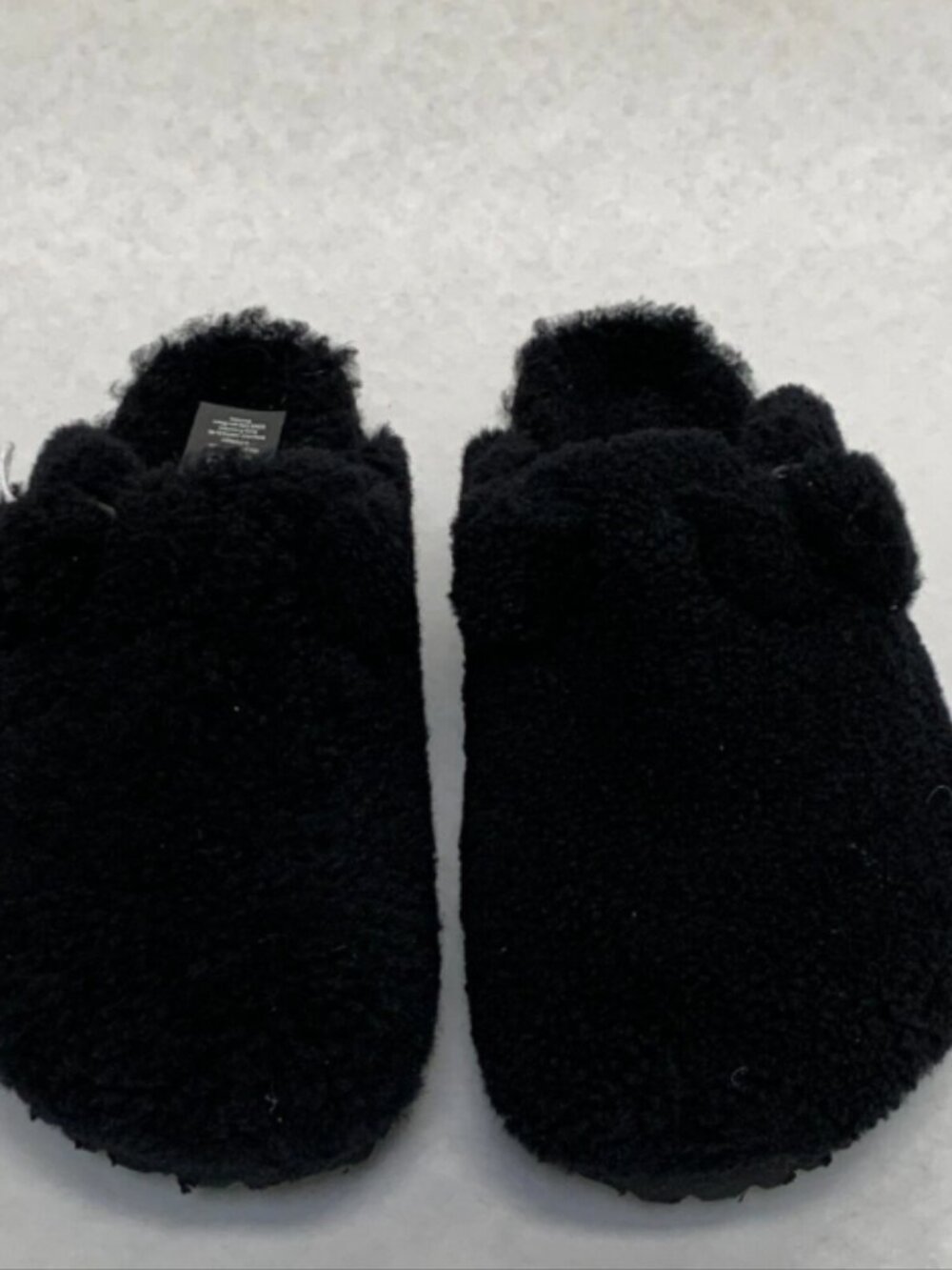 Birkenstock Boston Big Buckle PAP Shearling Teddy Black Narrow Width Sandals